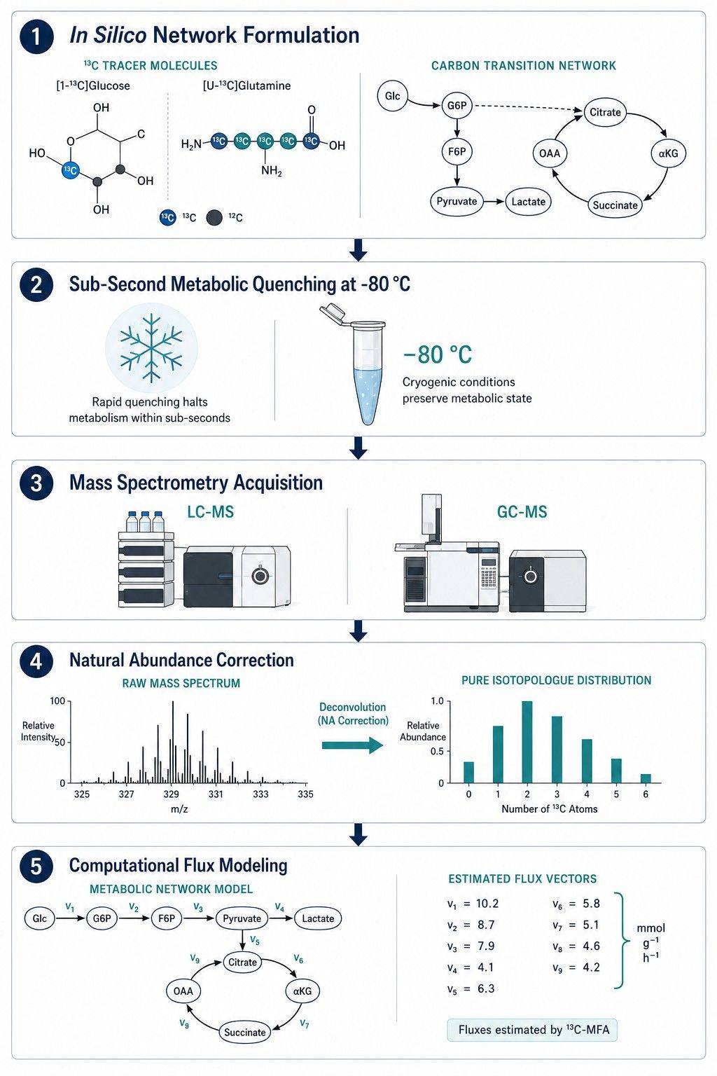 13C Metabolic Flux Analysis Workflow