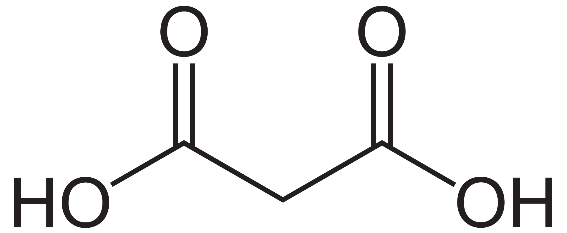 Molecular structure of malonic acid