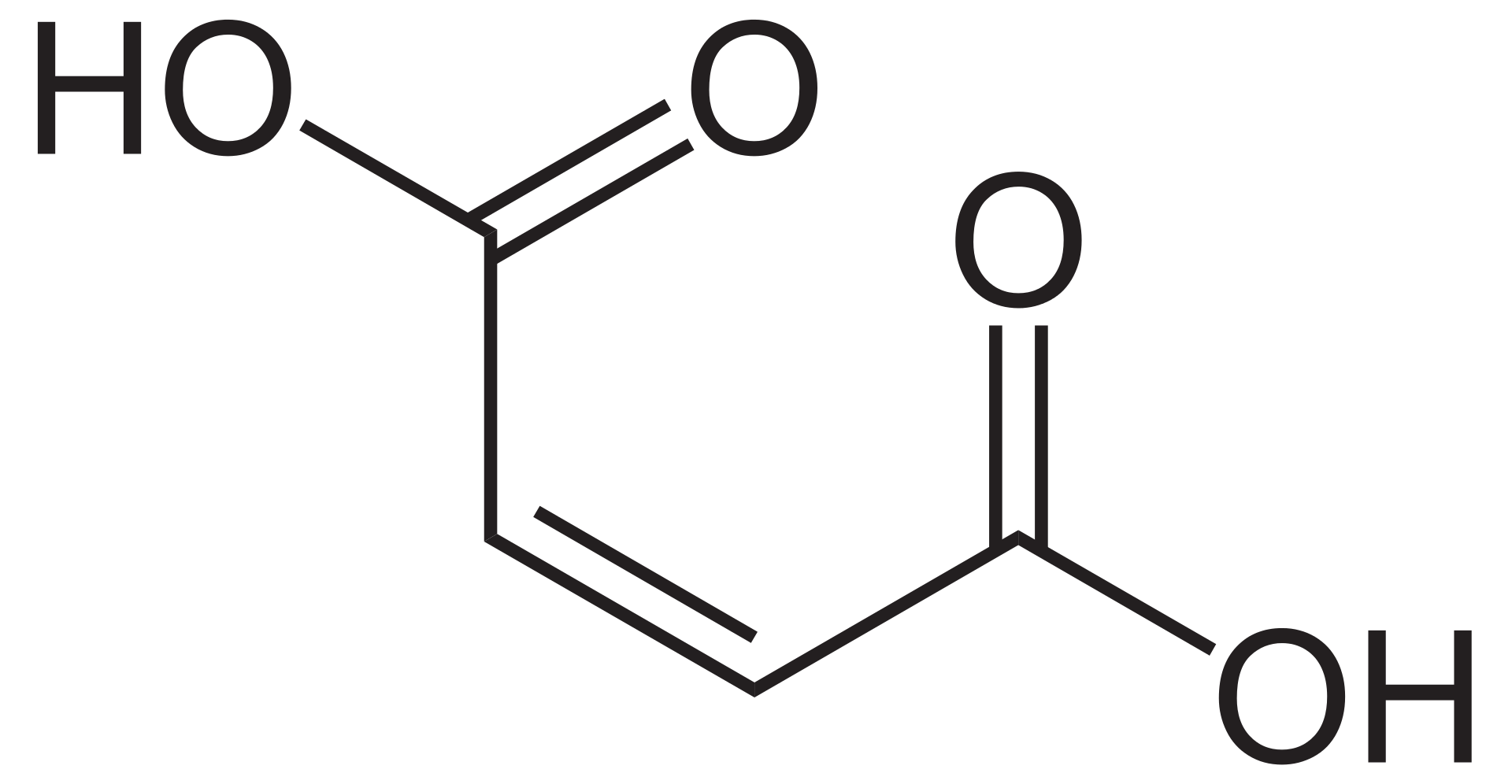Molecular structure of maleic acid