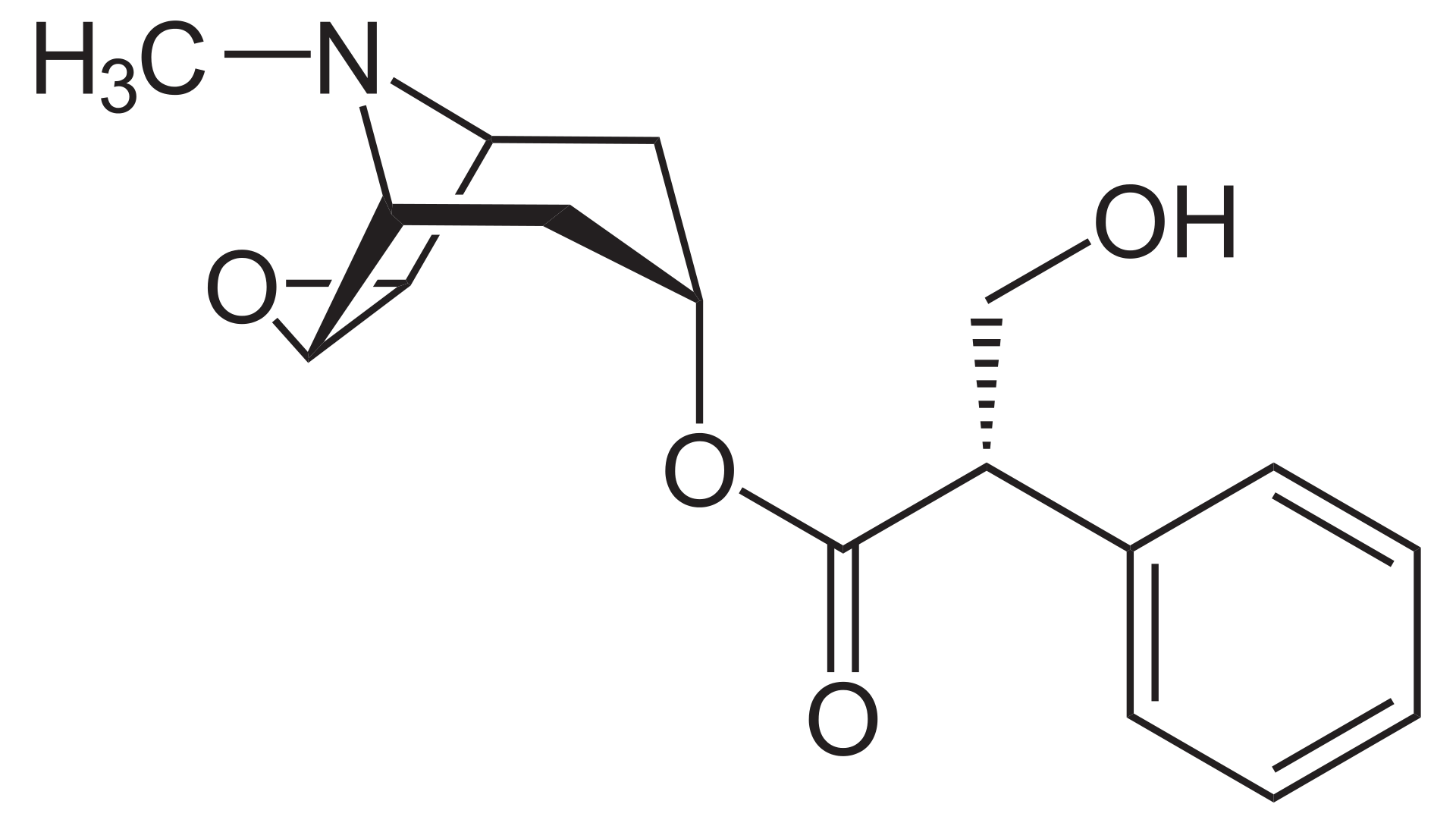 Molecular structure of scopolamine