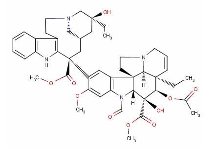 Molecular structure of vincristine