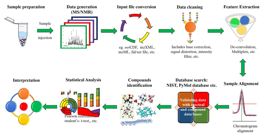 Schematic representation of high throughput data analysis process