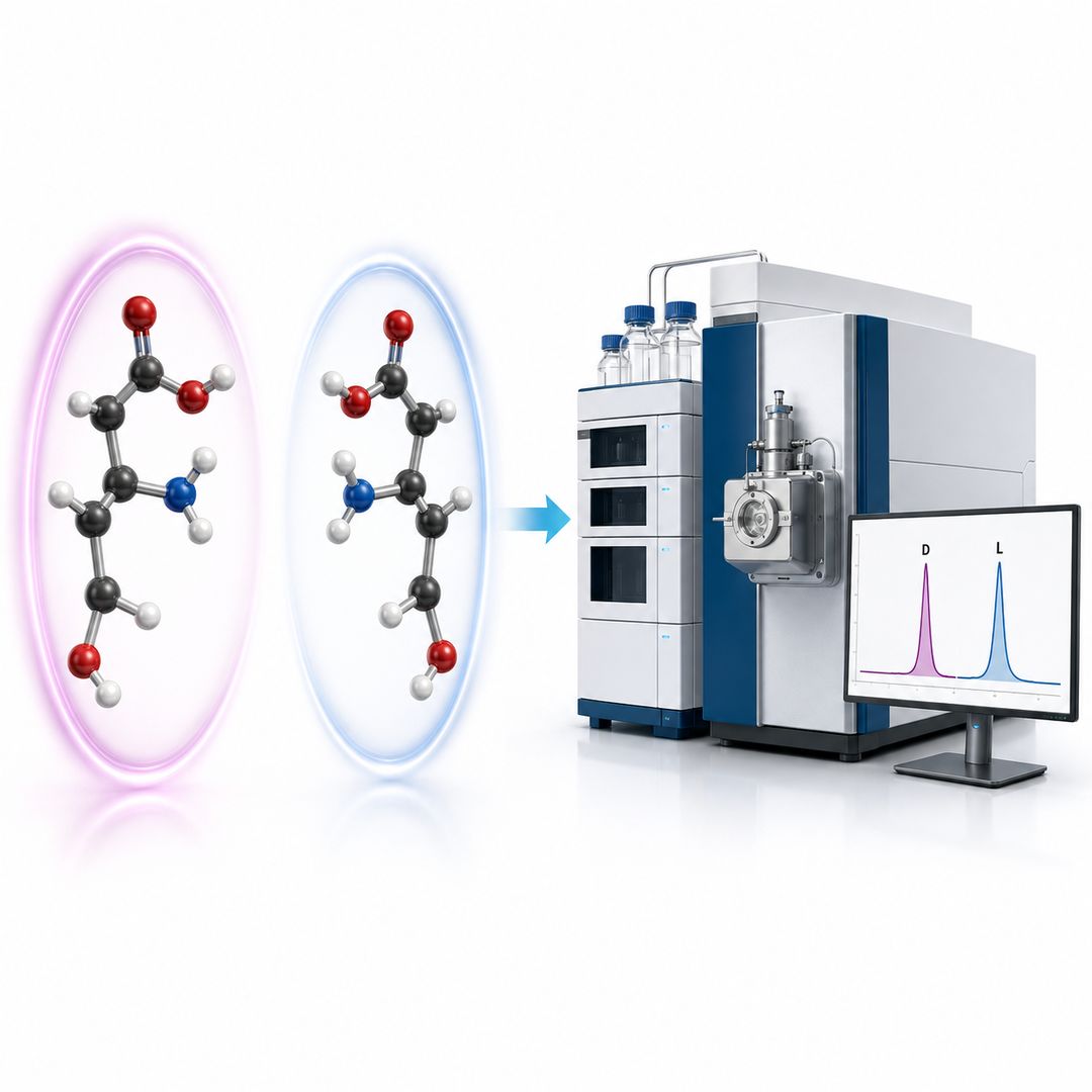 Chiral metabolite analysis by LC-MS/MS separating D and L enantiomers