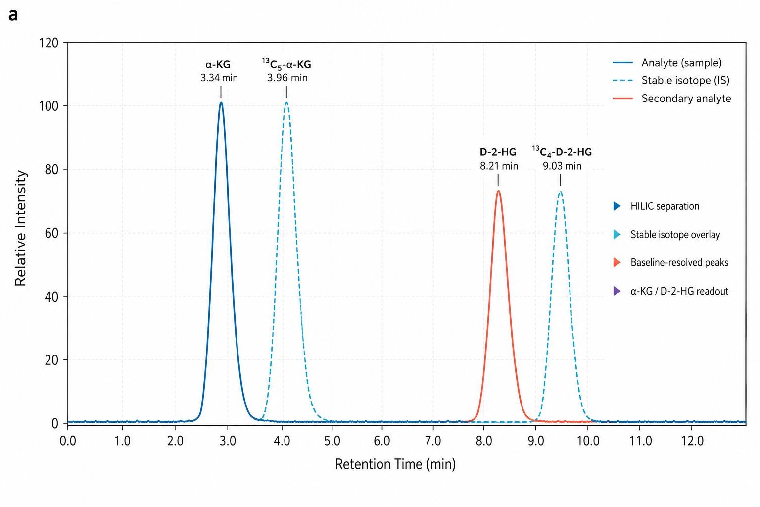 α-KG Calibration Curve — 6-Point Stable Isotope Dilution with 13C5-α-KG IS