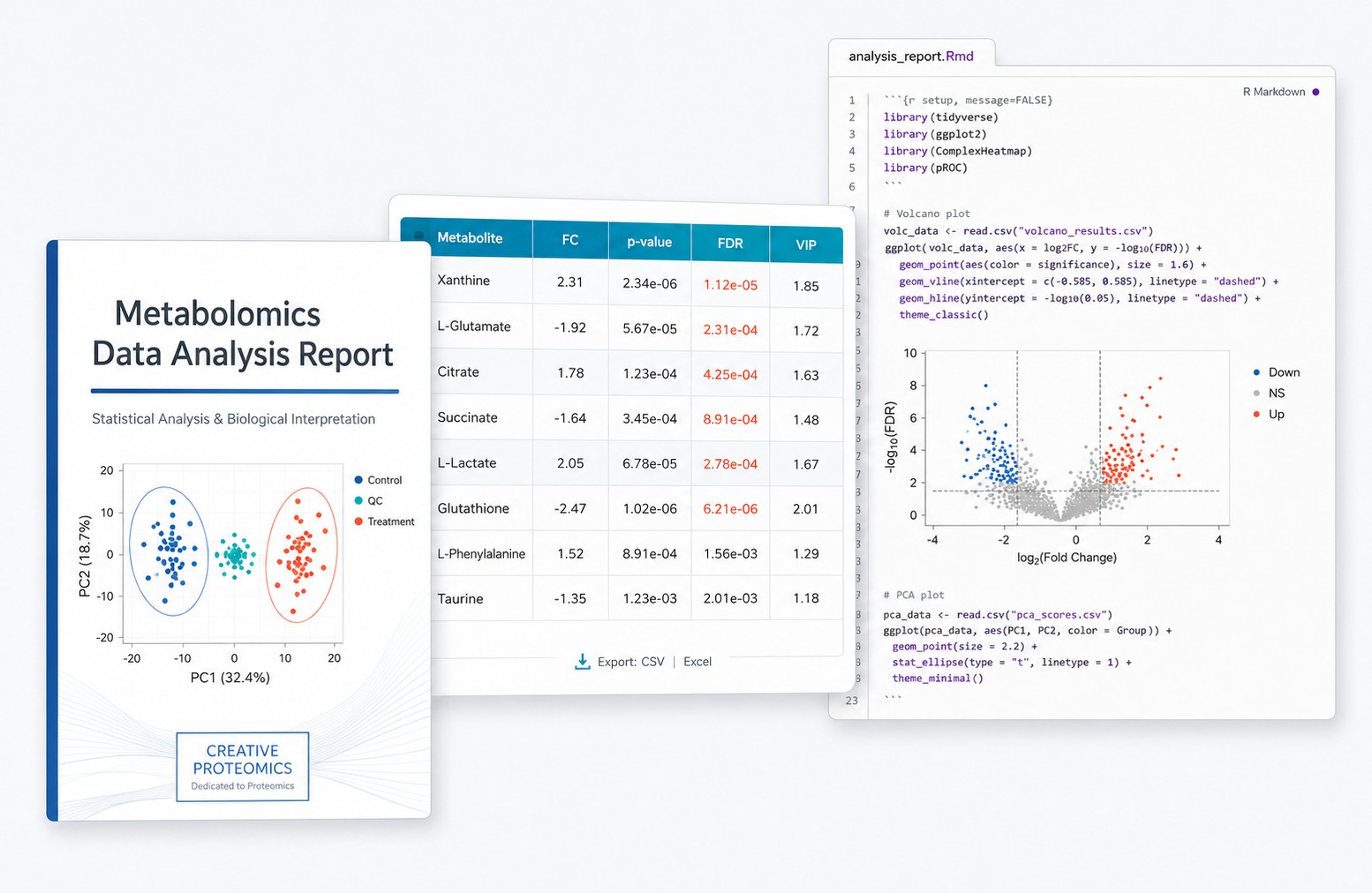 Metabolomics Data Analysis — Complete Analysis Report Package with Statistical Results Data Tables and Reproducible Code Notebook