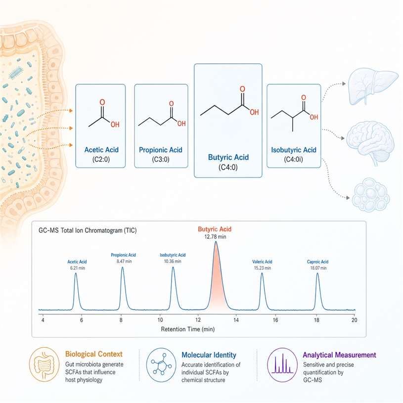 Short-Chain Fatty Acids SCFA Analysis Service — GC-MS Targeted Metabolomics for Gut Microbiome Metabolite Quantification