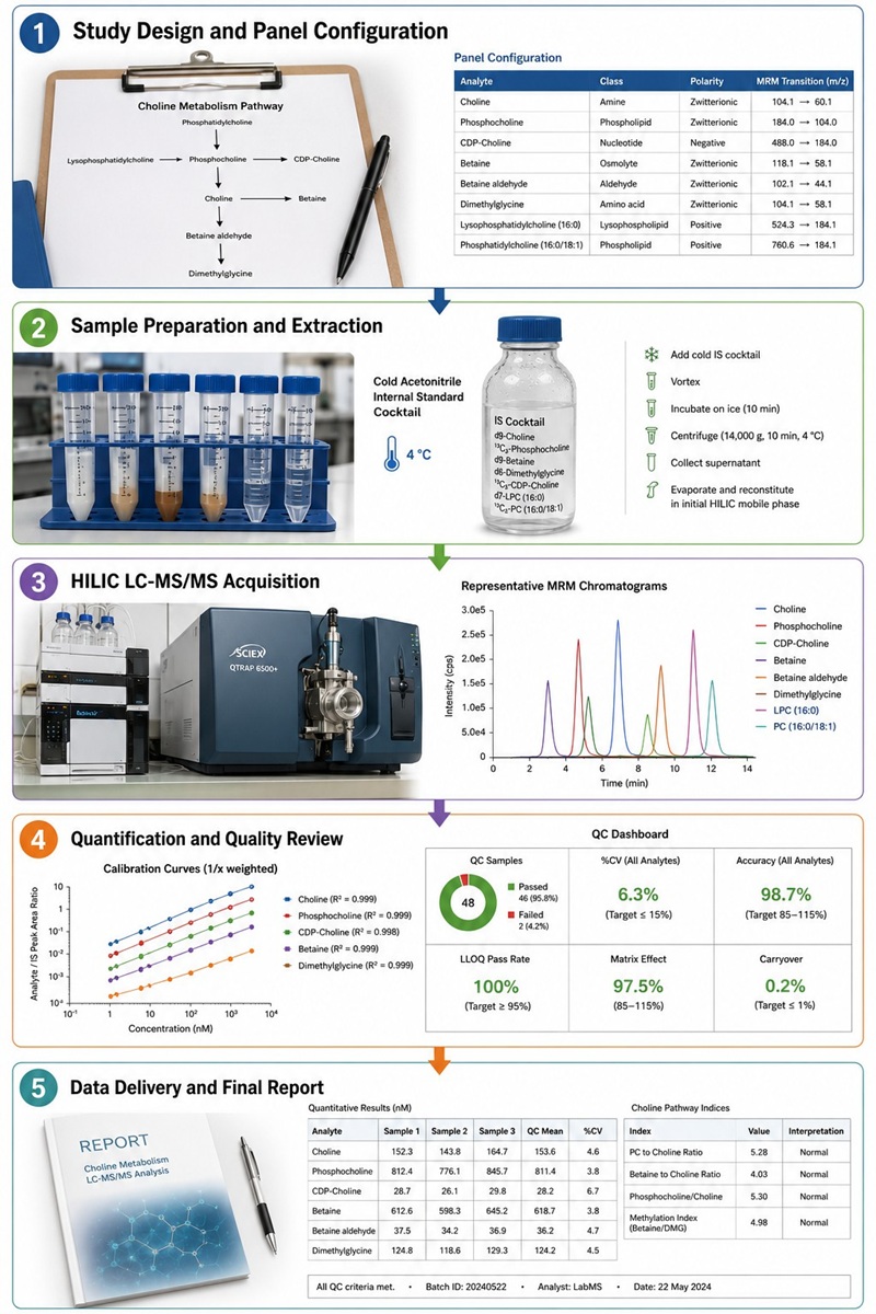 Choline Metabolite Analysis Workflow