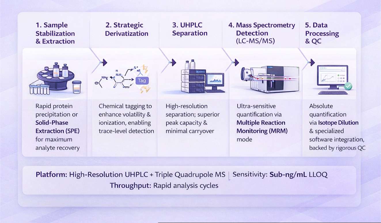 Spermidine LC-MS/MS analysis workflow